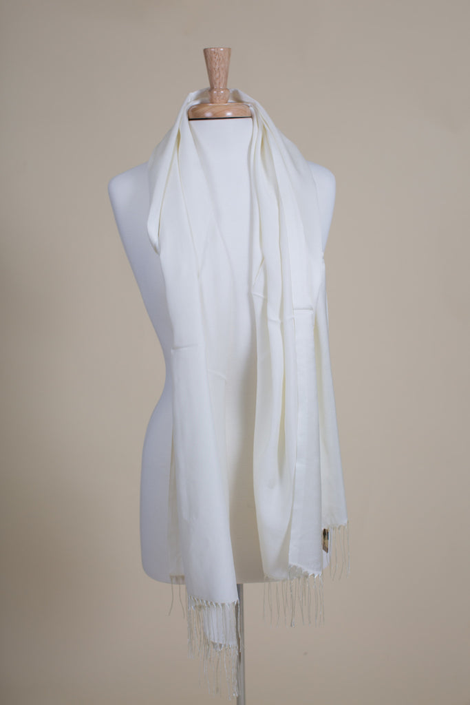 Silky White Angel Shawl